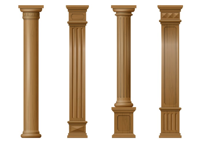 Column wooden 3d classic decorative model cgtrader archmodels evermotion architectural decoration models