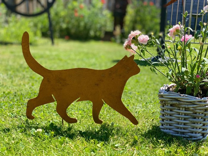 Deko katzen für den garten